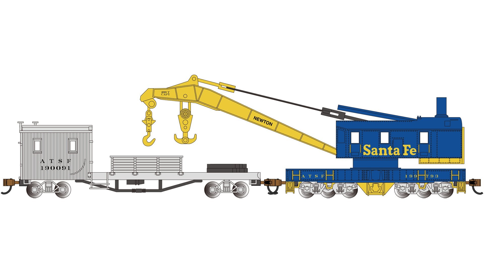 Bachmann Santa Fe (Blue And Yellow)