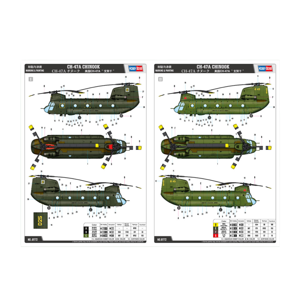 Hobbyboss 1:48 CH-47A Chinook