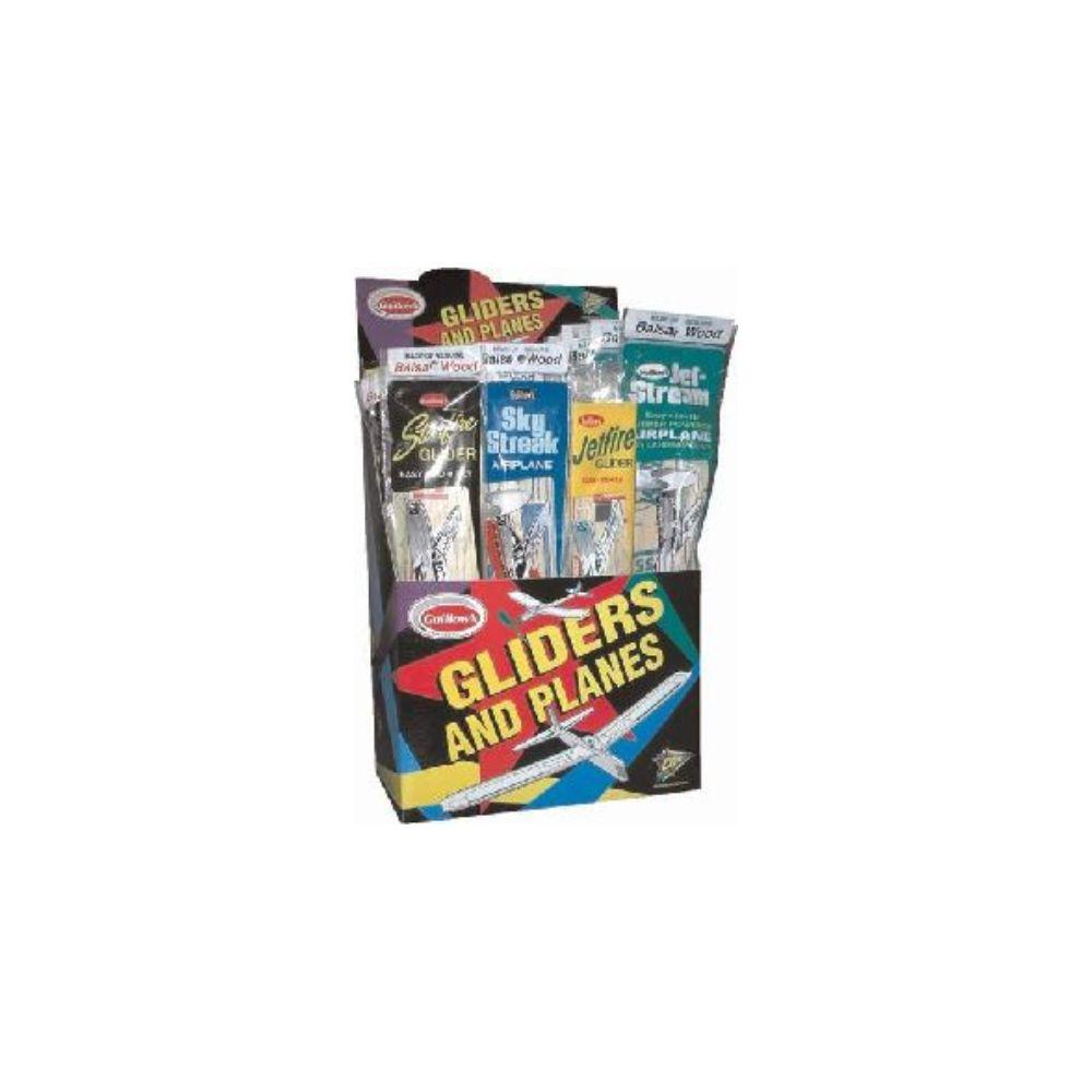 Guillows 48 Asstd Balsa Gliders 4 types2xGlider, 2xRubber Pwrd