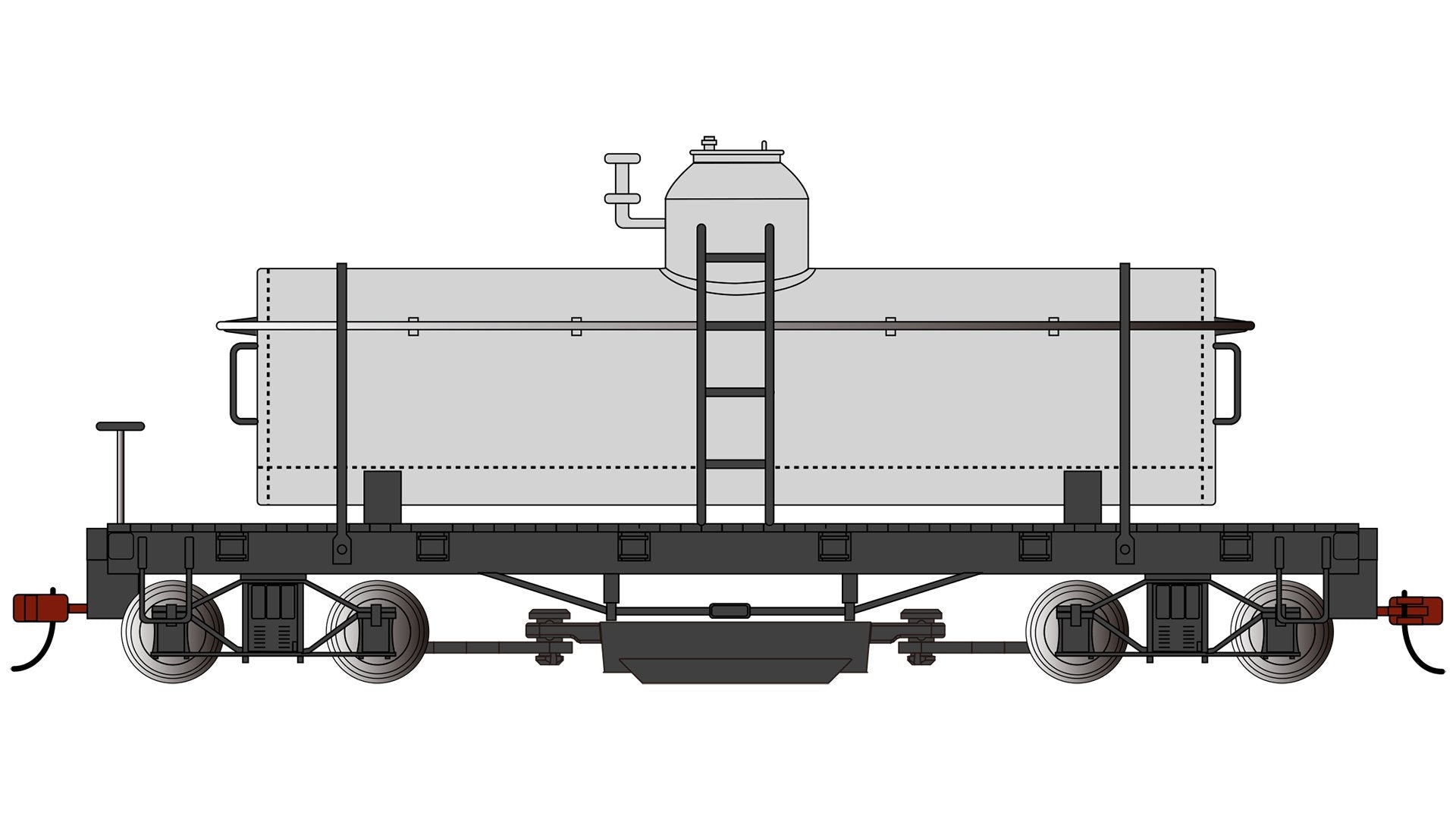 Bachmann Painted, Unlettered - Silver