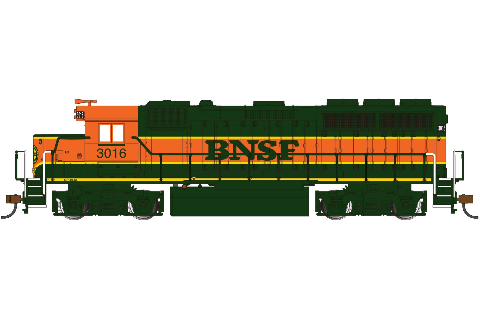 Bachmann BNSF #3016 (Heritage I)Block Lettering)