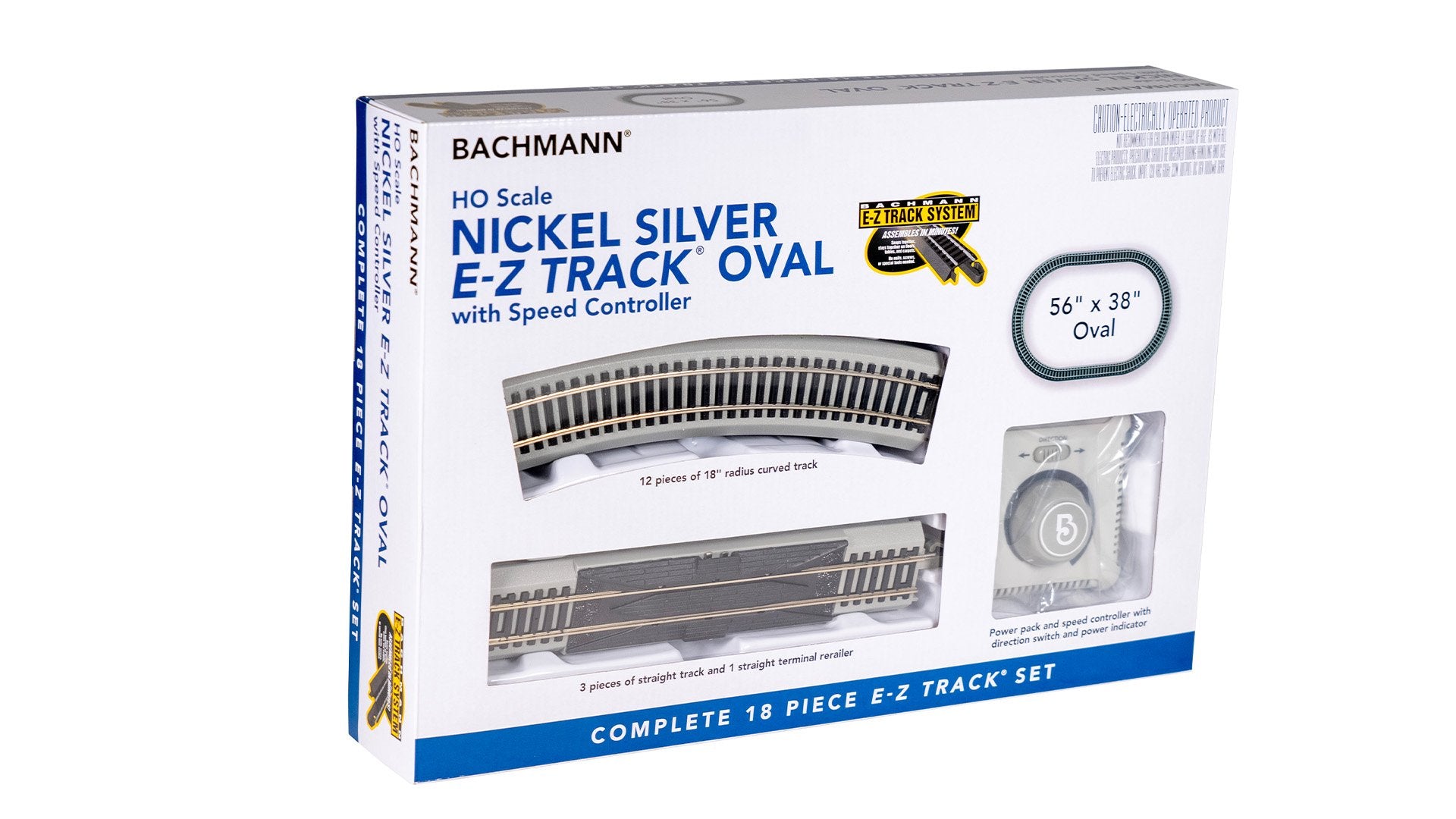 Bachmann Nickel Silver E-Z Track Oval W/Speed Controller HO Scale