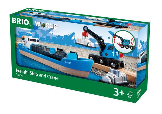 BRIO Container and Crane Wagon