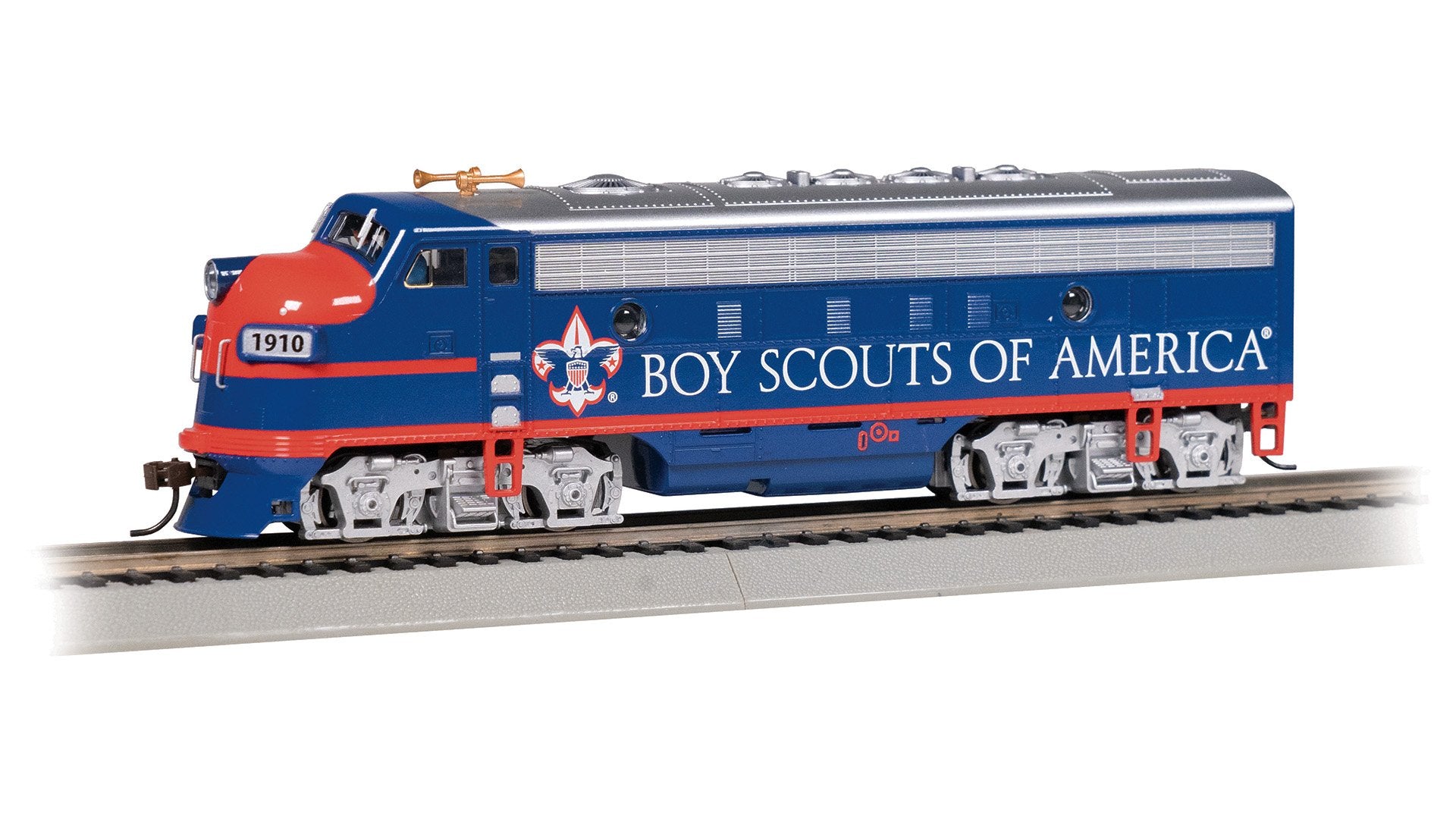 Bachmann EMD F7-A Diesel Loco Boy Scoutsof America #1910 w/Headlt, HO