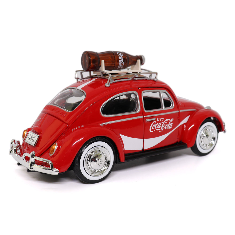 Motorcity Classics 1:24 1966 VW Beetle w/Bottle on Top Rack