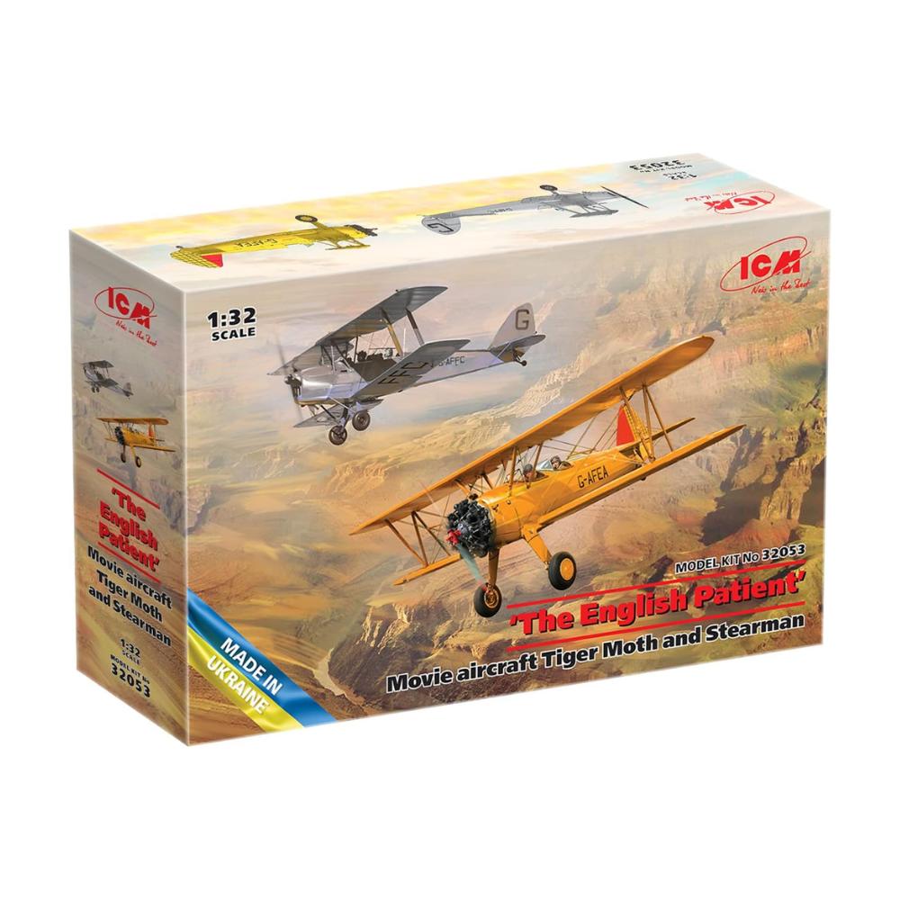 ICM 1:32 The English Patient Movie Aircraft Tiger Moth and Stearman