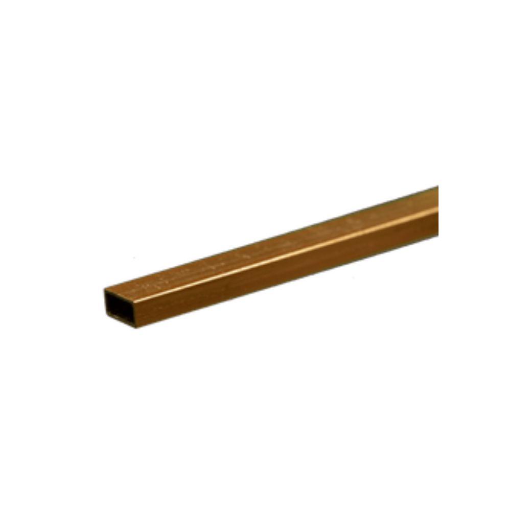 KS Metals Rectangle Brass Tube 1/8x1/4x12