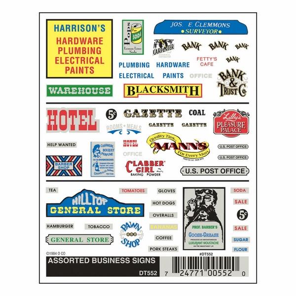 Woodland Scenics Assorted Business Signs