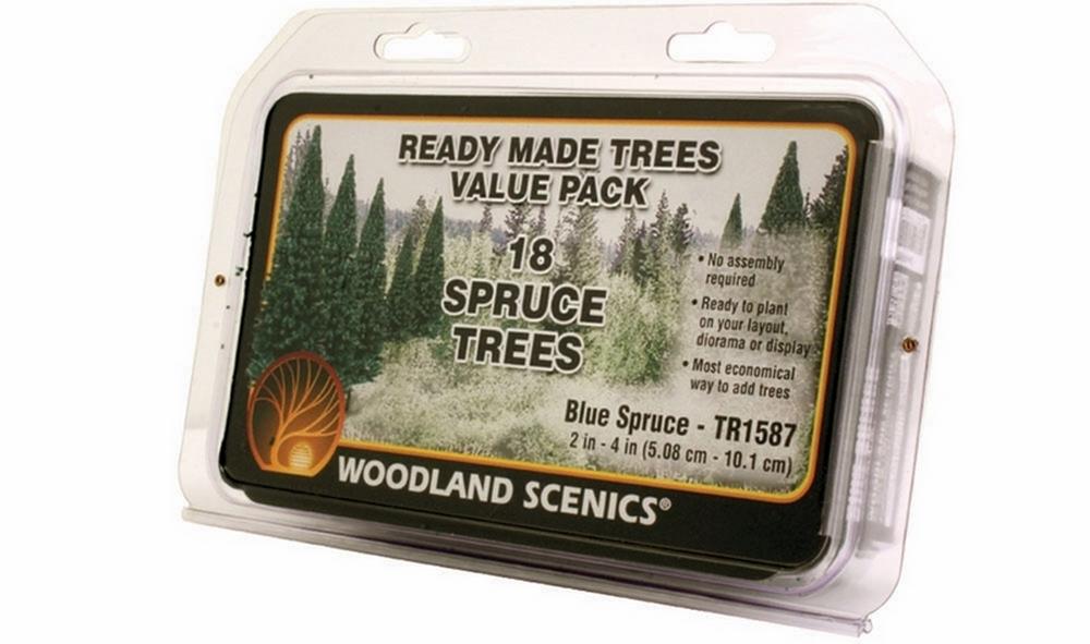 Woodland Scenics 2In - 4In Rm Real BlueSpruce 18/Pk