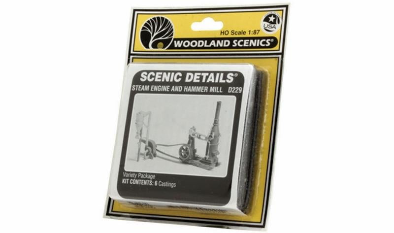Woodland Scenics Steam Engine & Hammer Mill Sd, HO Scale