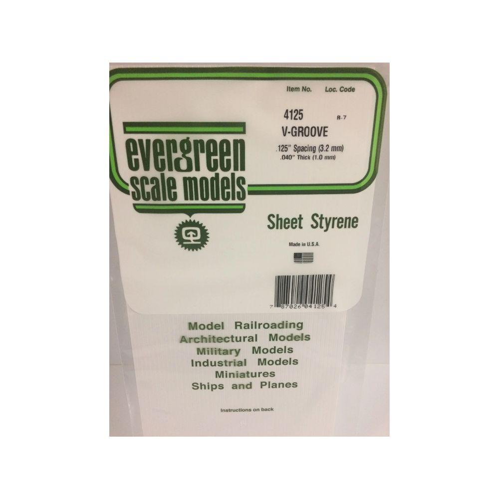 Evergreen Styr V-Groove 12X24 In .125 In Sp *