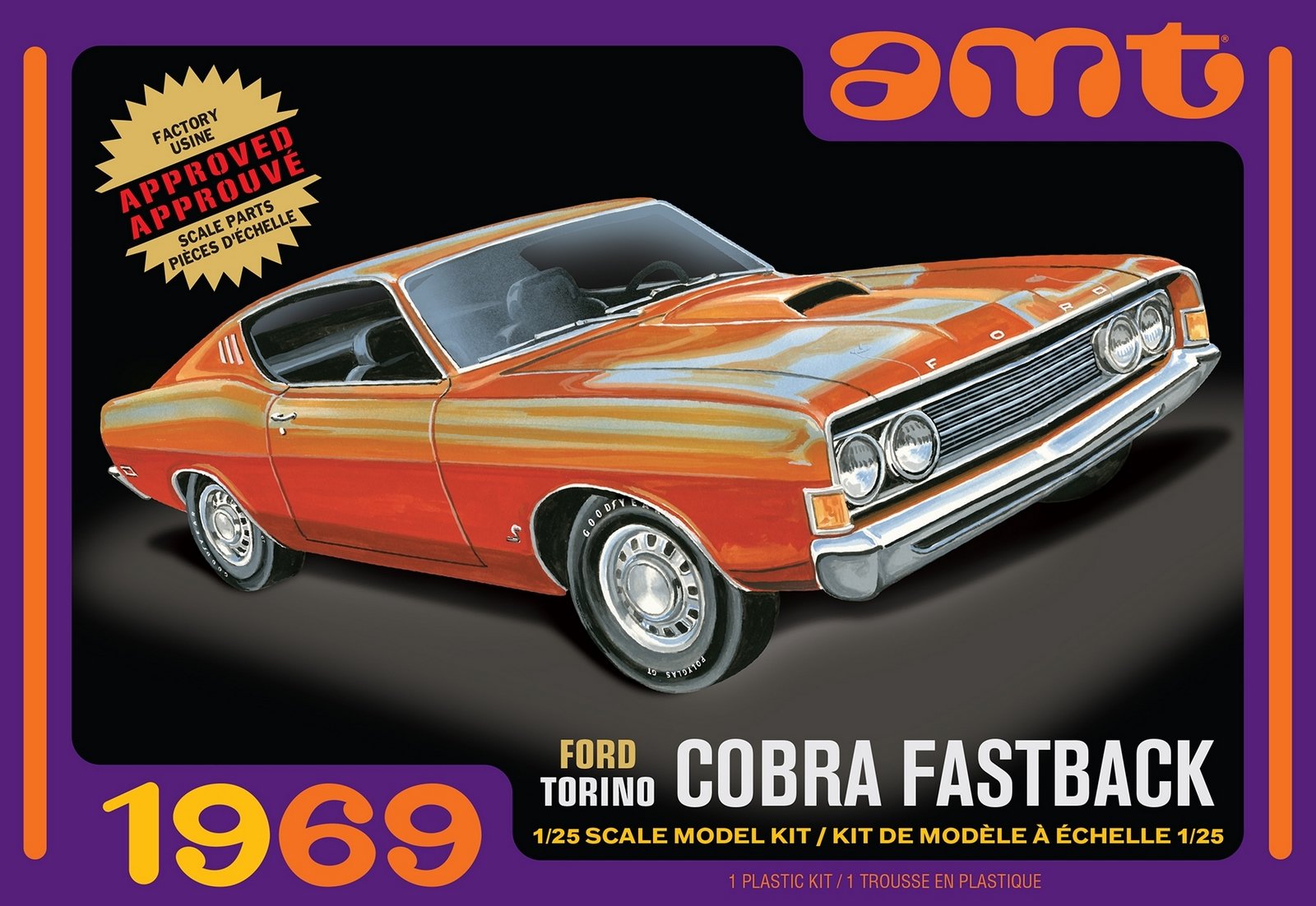 AMT 1:25 1969 Ford Torino Cobra Fastback2T