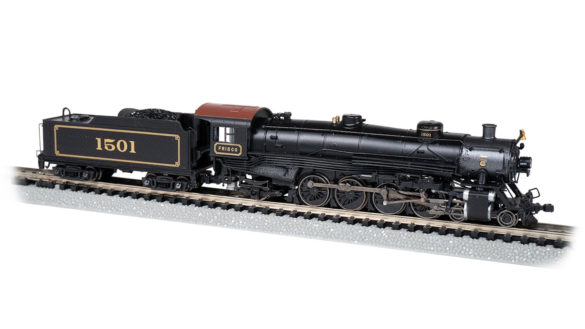 Bachmann Frisco #1501 4-8-2 Light Mountain Loco w/DCC. N Scale