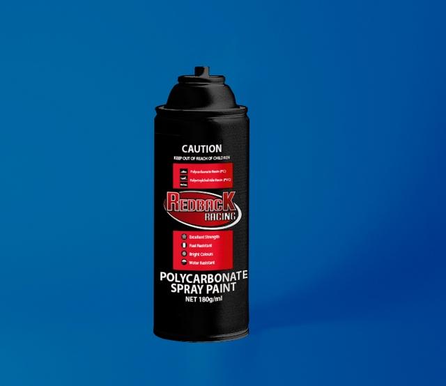 PAINT, P.CARB,TRANS. BLUE, 180ML SPRY