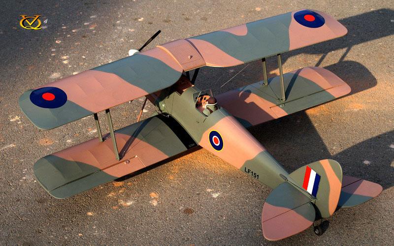 VQ Models Tiger Moth 46-82 /EP Camo Vers. 1400mm WS, 6Ch RC