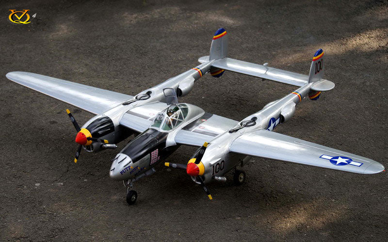 VQ Models P38 Lightning Twin 46/62  EP:2 x RBBM61's 2100mm WS, 9Ch RC