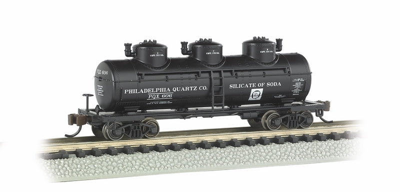 Bachmann Philadelphia .Quartz Co. #606 40ft Tank Car. N Scale