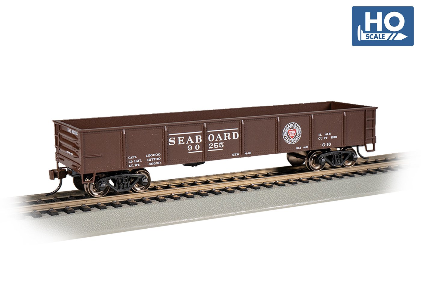 Bachmann Seaboard #90255 40ft Gondola. HO Scale