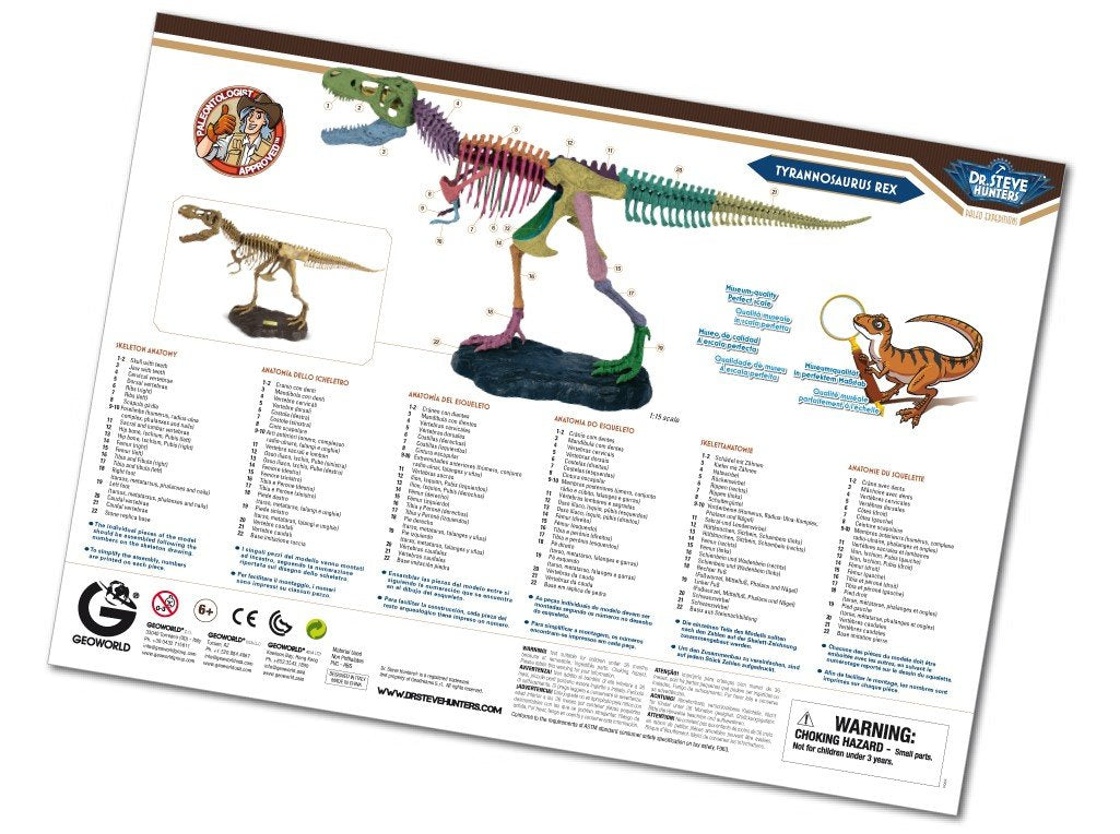 Dr. Steve Hunters Tyrannosaurus Rex Paleo Expeditions Full Model Skele