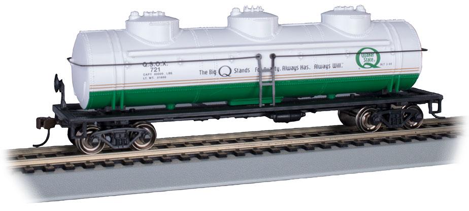 Bachmann Quaker State #721 40ft 3 Dome Tank Car. HO Scale