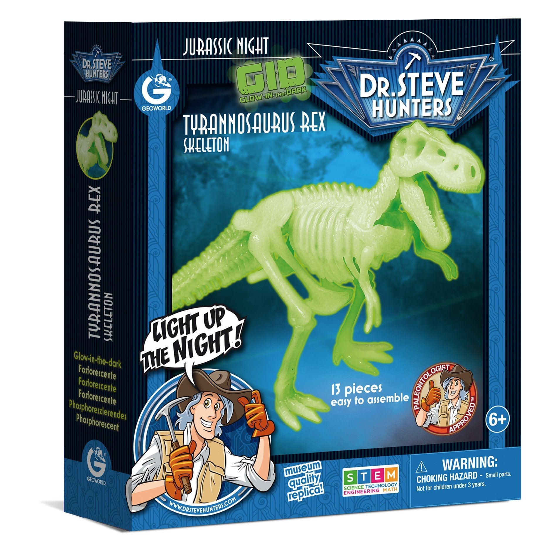 Dr. Steve Hunters Jurassic Night Glow-In-The-Dark Tyrannosaurus Rex