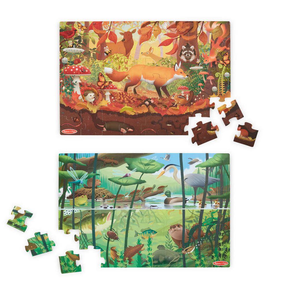 Melissa and Doug Let's Explore - DoubleSided Puzzle