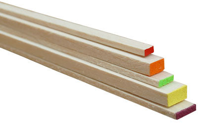 Balsawood Rectangle Balsa 915X6.5X9Mm Orange