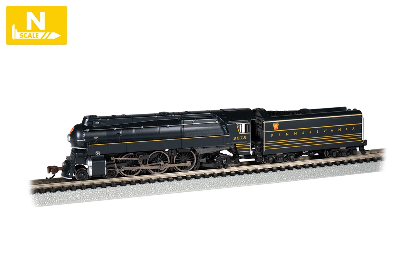 Bachmann Pennsylvania RR #3678 Streamlined K4 Loco/Tender. N Scale