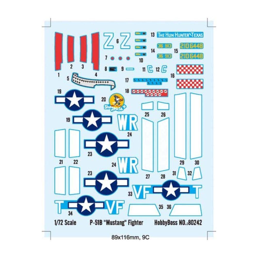 Hobbyboss 1:72 P-51B Mustang Figh