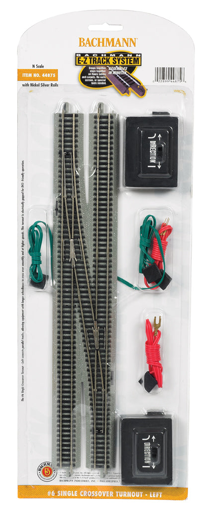 Bachmann #6 Single Crossover Turnout, Left, N Scale