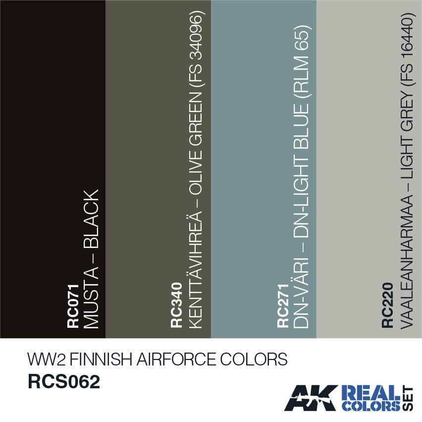 AK Interactive Real Colours WW2 FinnishAir Force Colours Set