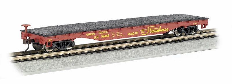 Bachmann Union Pacific RR #59486 52ft Flat Car. HO Scale