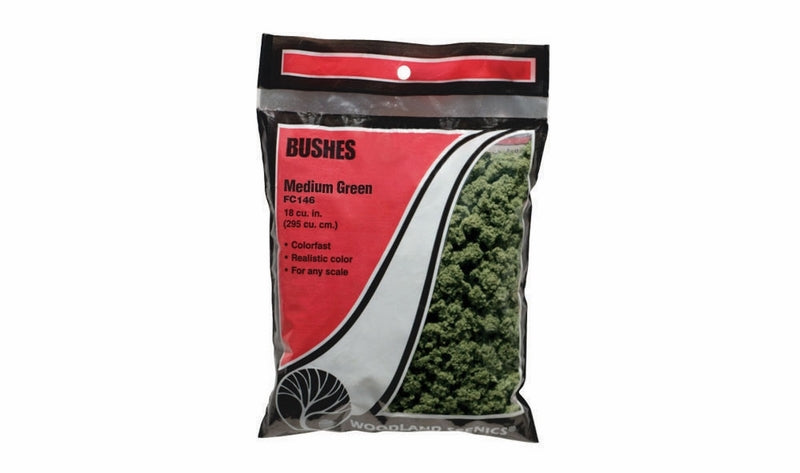 Woodland Scenics Medium Green Bushes (Bag)