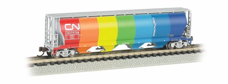 Bachmann Canadian National Demonstrator.4-Bay Cyl. Grain Hopper. N