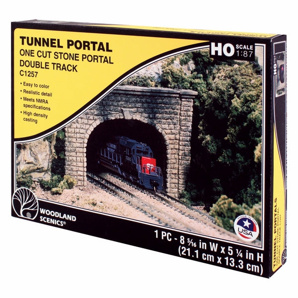 Woodland Scenics Ho Tunnel Port Cut StnDbl 1Ea