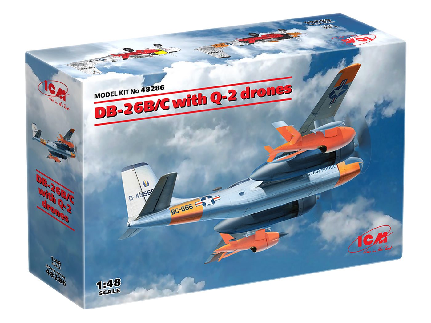 ICM 1:48 DB-26B/C with Q-2A Firebee Drones