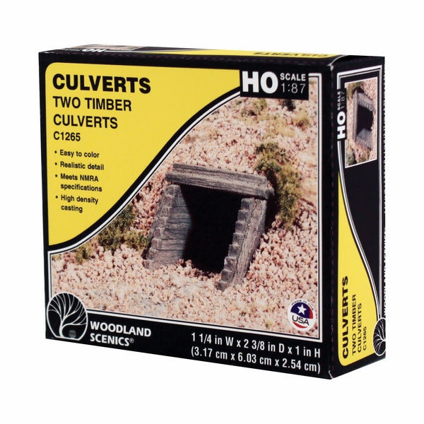 Woodland Scenics Ho Culvert Timber 2Ea