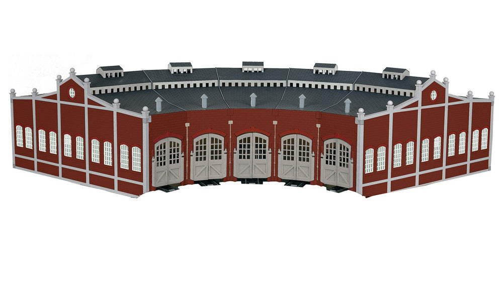 Bachmann Five-Bay Roundhouse With NickelSilver E-Z Track, HO Scale