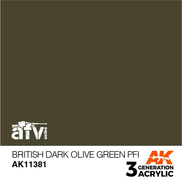 AK Interactive Acrylic British Dark Olive Green Pfi