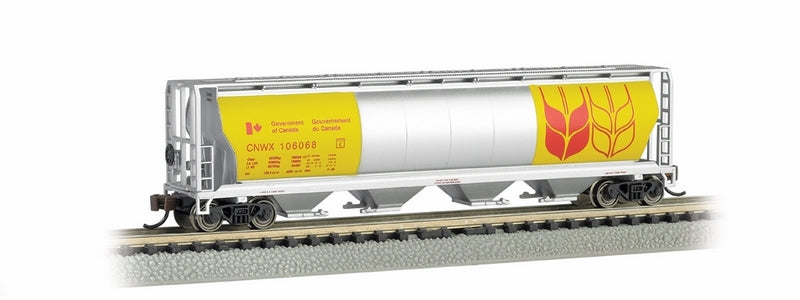 Bachmann Govt Of Canada 4-Bay Cylindrical Grain Hopper. N Scale