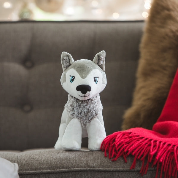 Portable North Pole Husky Plush