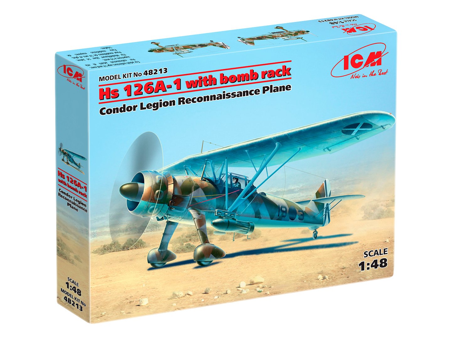 ICM 1:48 Hs 126A-1 W/ Bomb Rack