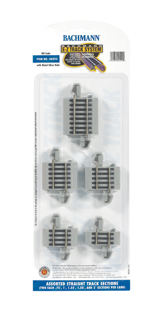 Bachmann E-Z Track Connectors, 10pc Assortment Pack, HO Scale