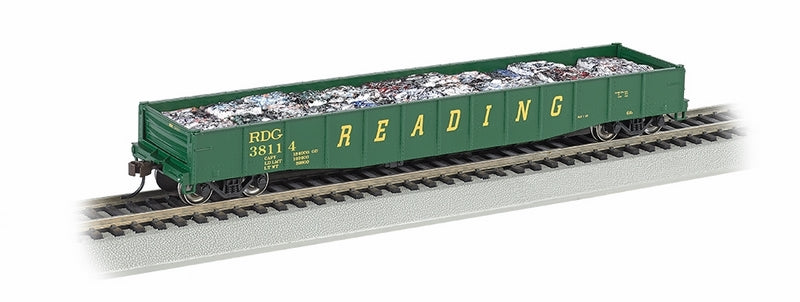 Bachmann Reading #38114 50.5ft Drop EndGondola w/Crushed Cars Load HO