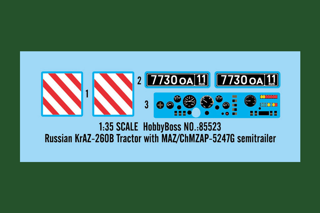 Hobbyboss 1:35 Russian KrAZ-260B Tractorwith MAZ/ChMZAP-5247G Trailer