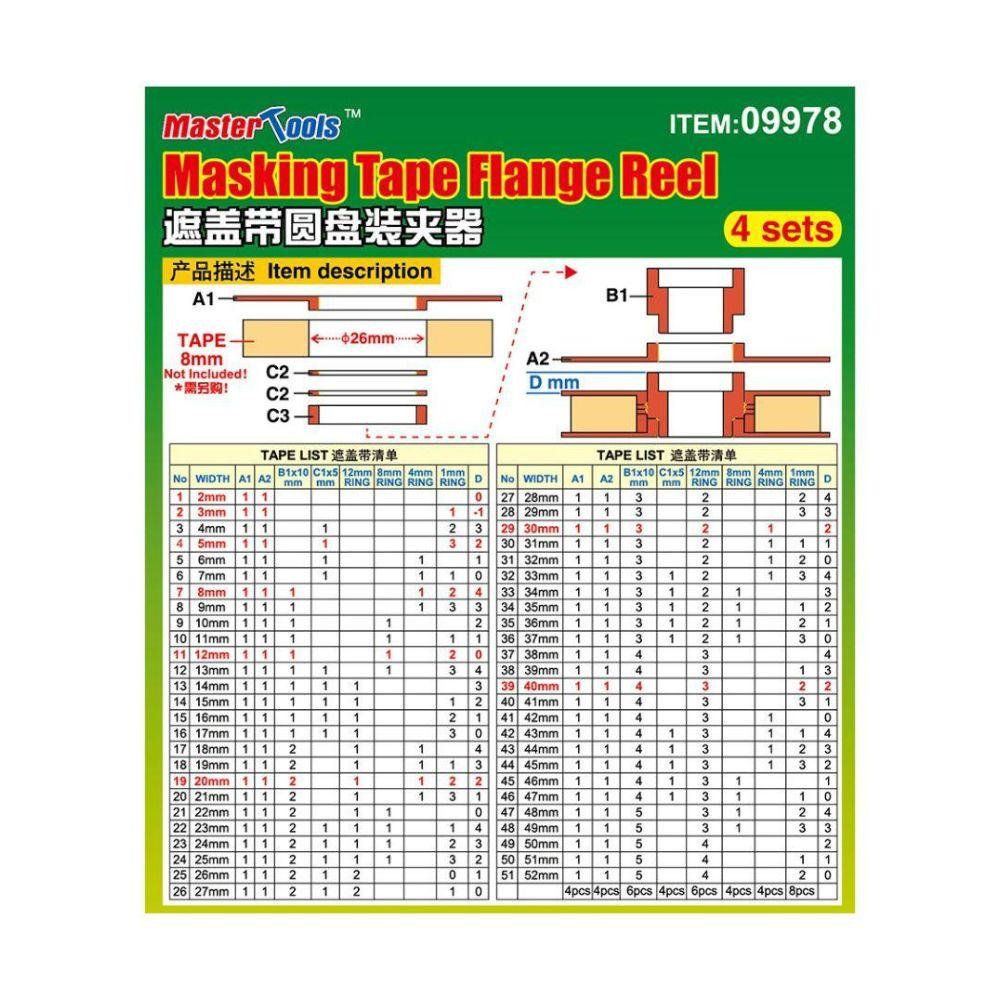 Master Tools Masking Tape Flange Reel4 sets