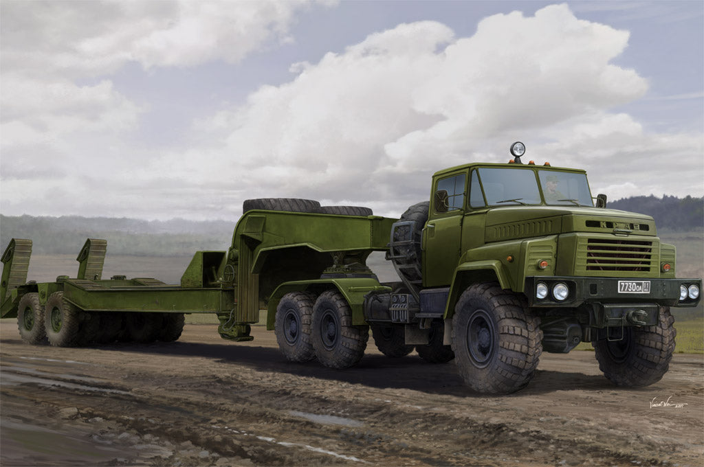 Hobbyboss 1:35 Russian KrAZ-260B Tractorwith MAZ/ChMZAP-5247G Trailer