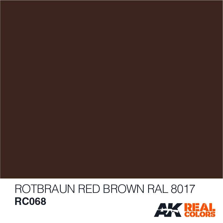 AK Interactive Real Colours Rotbraun-RedBrown RAL 8017  10ml