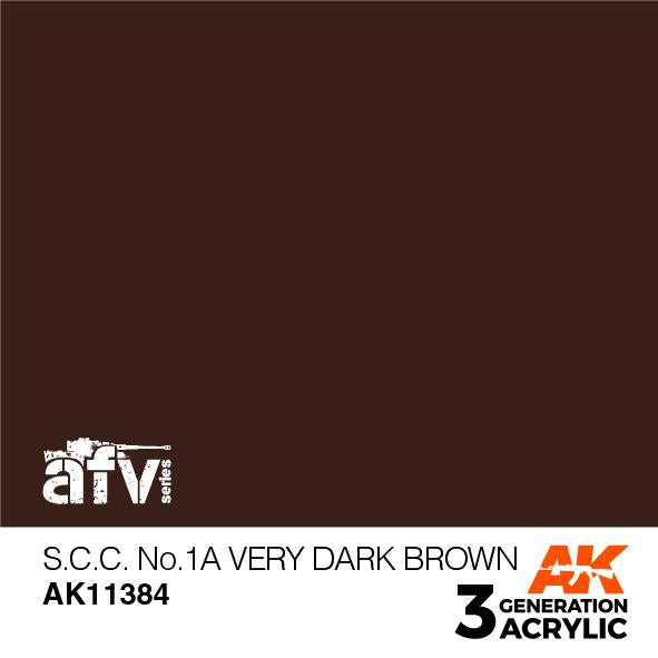 AK Interactive Acrylic S.C.C. No.1A VeryDark Brown