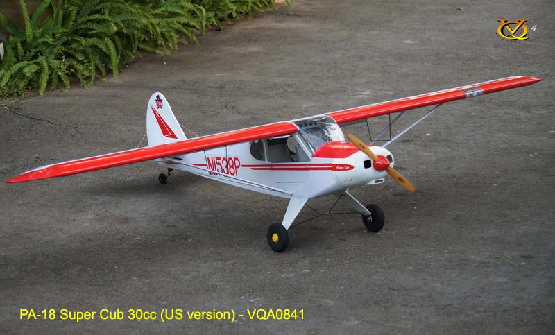 VQ Models Piper PA-18 Super Cub 30-38ccU.S. Vers. Red/White 2710mm WS